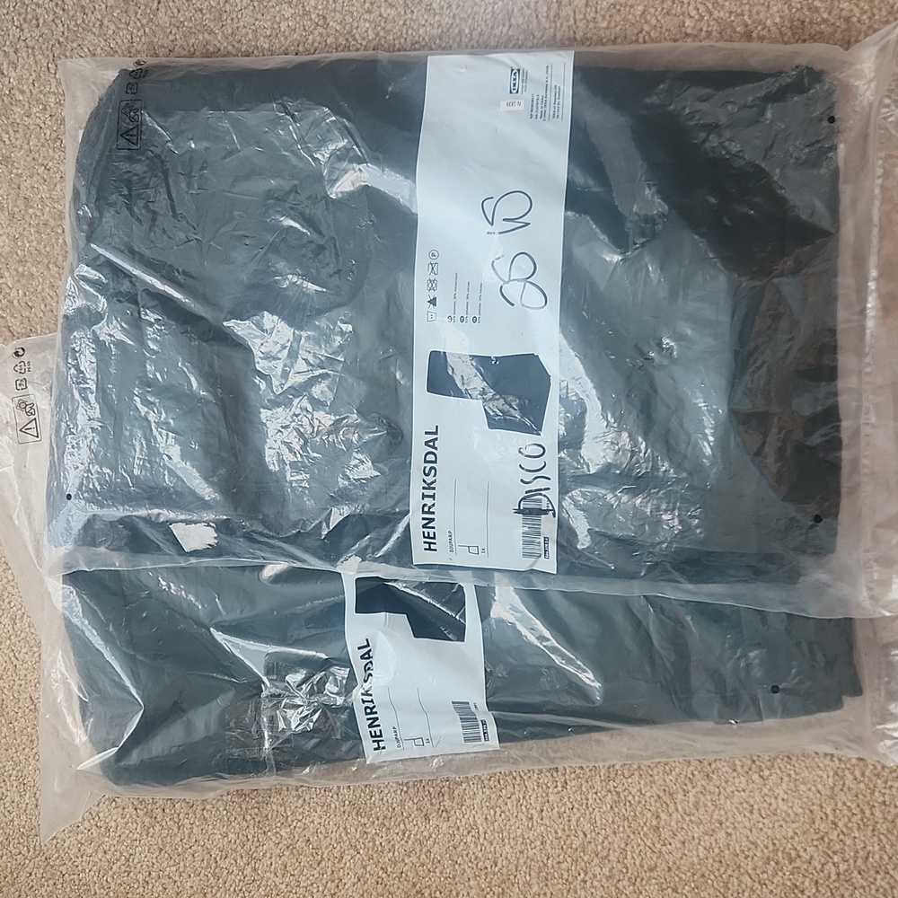 2 IKEA HENRIKSDAL DJUPARP GREEN Long Henriksdal Chair Cover Article # 504.379.14